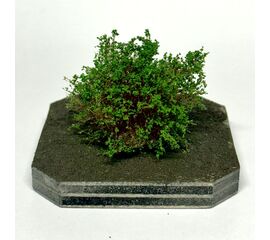 Die Basis des abgebildeten Strauchs besteht lediglich aus braunen 9 und 4 mm Fasern, welche mit dem RTS Greenkeeper geflockt werden.